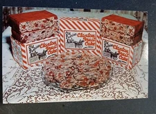 Postcard Claxton GA-Georgia Old Fashion Claxton Fruit Cake Christmas Holiday 