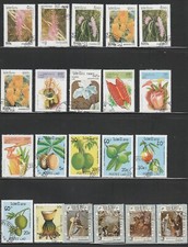 Sellos de Laos; conjunto de 250+ sellos