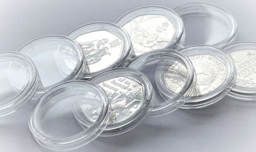 28 mm Coin Capsules / Perfect to Fit for Small 50p Coins / Bulk Pack Available - Picture 2 of 8