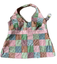 Vineyard Vines Women’s Patchwork Vineyard Haven Halter Top 10 Beach Theme NWT