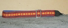 Beautiful 1970's Red Yellow Diamond Pattern Hippie Style Camera Strap A4199