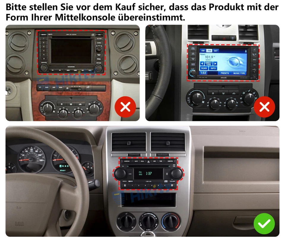 DAB+ Android CarPlay Radio Für Chrysler 300 Dodge Ram Dakota Jeep Grand Cherokee - Bild 2 von 4