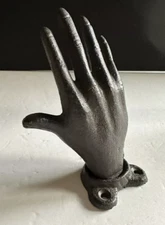 1 Cast Iron Metal Hand Curtain Tieback Wall Hook Jewelry Hanger Victorian Gothic