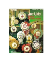JAR LIDS - cross stitch leaflet- FREE SHIPPING
