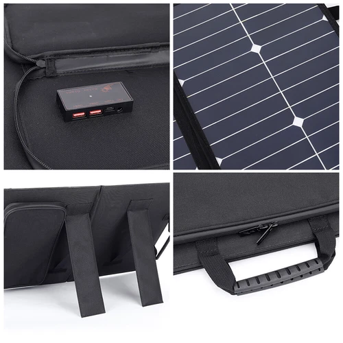 100W Foldable Solar Panel Kit + 100A Controller Camping Charger Power Station RV - Picture 7 of 21