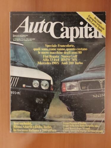 AUTOCAPITAL n.5 sett/ott 1983 - RITMO ABARTH / DELTA TURBO / BMW 745i / AUDI 200 - Bild 1 von 9