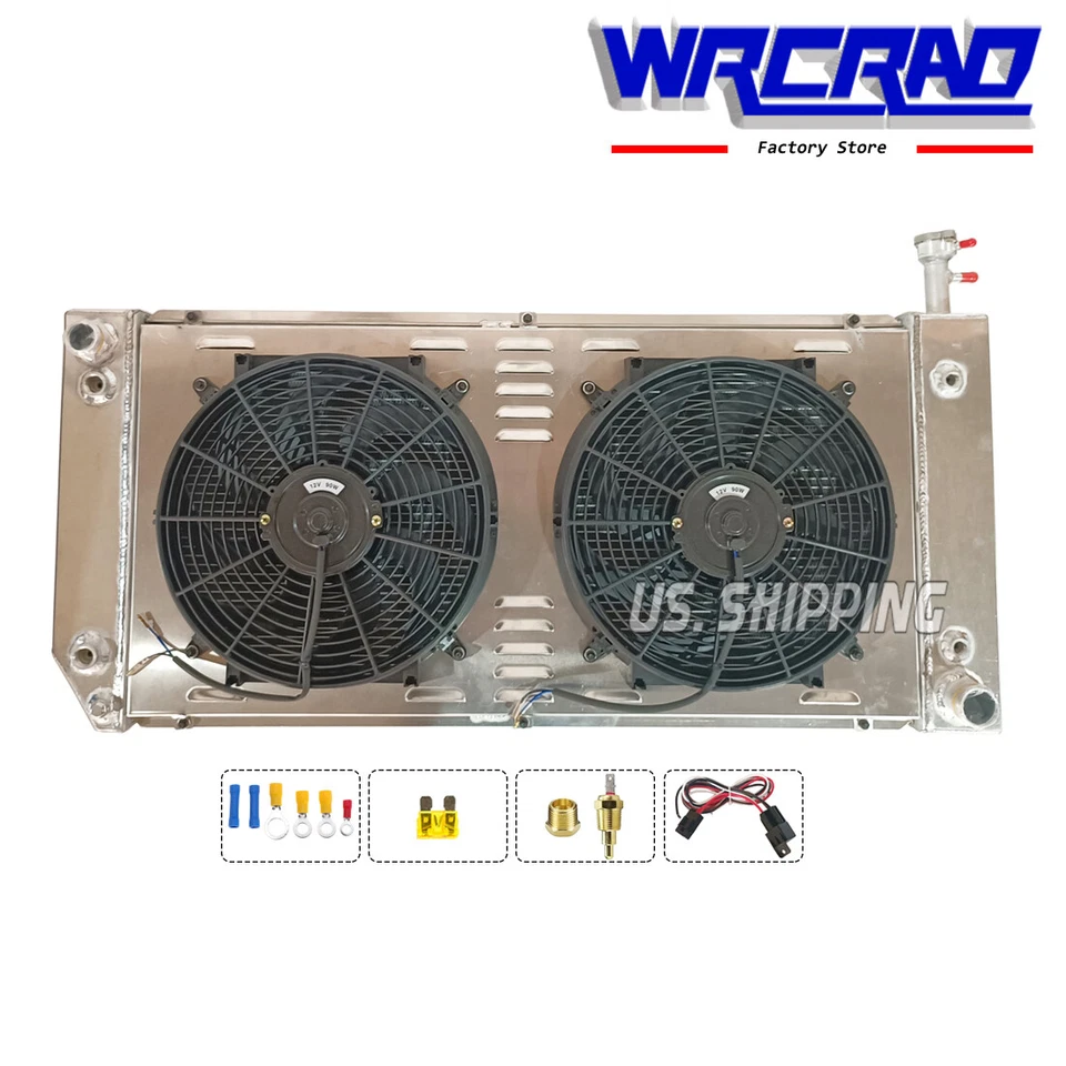 Radiador + cubierta + ventilador para Chevy Express GMC Savana 3500 2500 4500 2004-2016 2006 Foto 4 de 4
