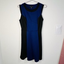 Attention Black & Blue Dress Effortless Elegance Work to Weekend Classic Size XS