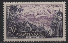 France 1955 : N° 1041 LE MONT PELÉ.MARTINIQUE  NEUF** TTB