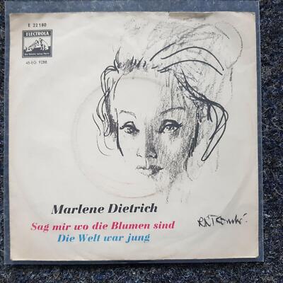 7'' Single Vinyl Marlene Dietrich - Sag mir wo die Blumen sind