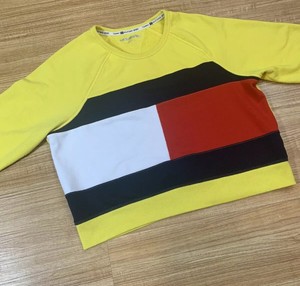 tommy hilfiger yellow crop top