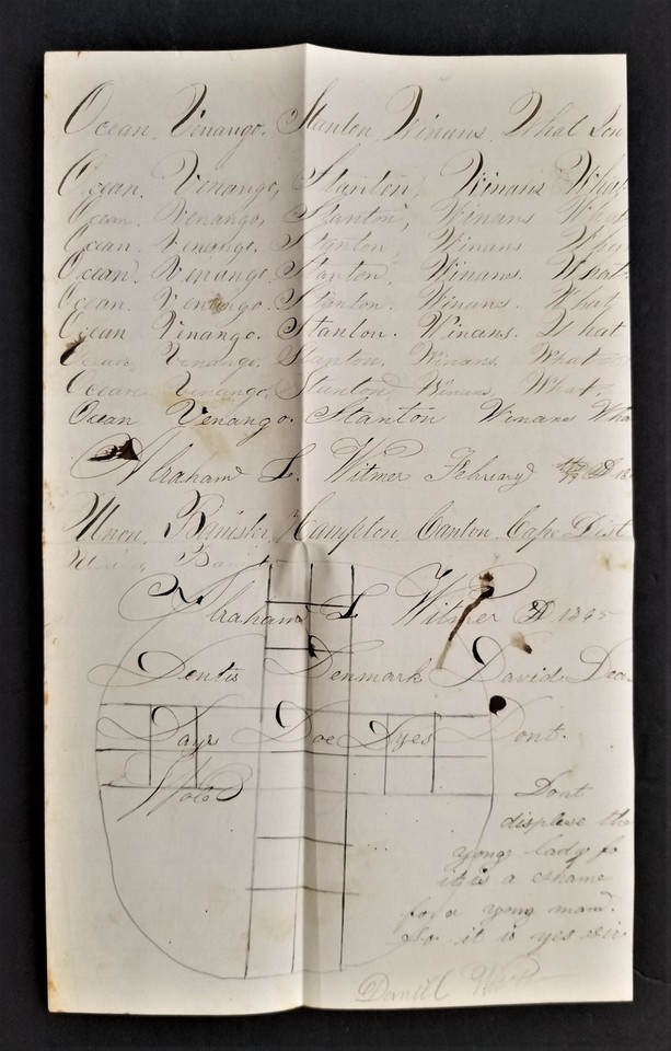 LOT 1860s antique FRAKTUR york pa WITMER FAMILY EPHEMERA handwritten