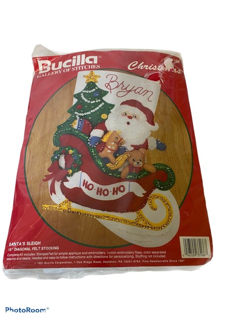 Download Bucilla Santa S Puppy Felt Stocking Kit Christmas 82901 Dog Pet 18 For Sale Online Ebay PSD Mockup Templates
