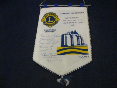 VINTAGE LIONS CLUB International Banner Flag Bouzigues France Jacques D