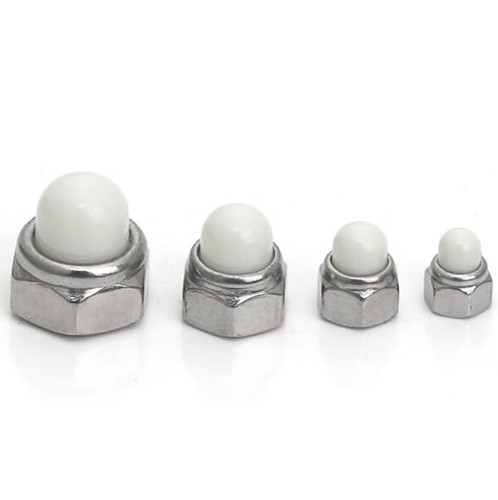 M5 M6 M8 M10 Hex Acorn Cap Nuts Plastic Dome Head Decor Nut A2 Stainless Steel