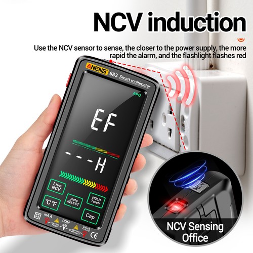 ANENG 683 6000 Zählungen Digital Multimeter Universalmessgerät NCV-Tester V5B8 - Bild 6 von 11