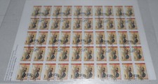 Grosser Briefmarkenbogen*Bulgarien 1992*Ameisen im Bogen mit zentrischen Stempel