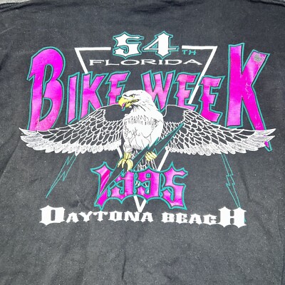 Vtg 54th Annual Bike Week Dbl Sided Daytona Beach FL T-shirt Men's 2XL 1995