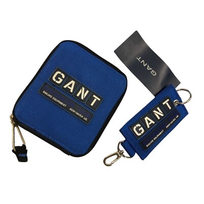GANT Men's Sailing Equipment Wallet / Key Ring Navigator Blue New Haven US