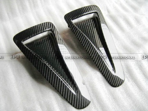 Pop OEM Hood Vents Insert Bonnet Air Intake Duct For Nissan R35 GTR Carbon Fiber - Picture 2 of 5