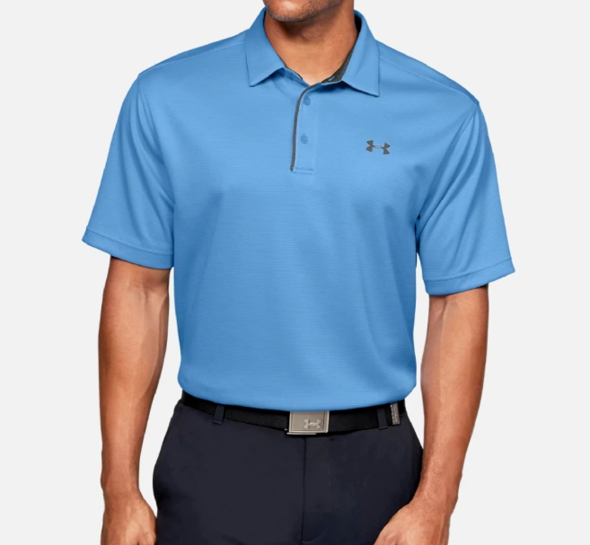 Under Armour 12901404753X Men's Tech Polo 3x Carolina Blue Shirt
