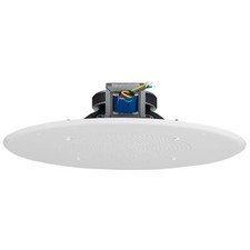 8" Ceiling Speaker with 70V Transformer and White Grill for Background Music and