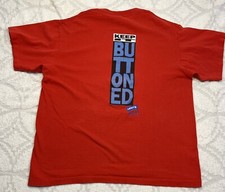 Vtg 1992 Levi’s T-Shirt Sz L 501 Keep It Buttoned USA Made Red Single Stitch