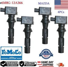 ✅GENUINE FoMoCo 4x Ignition Coils For 2006-2013 MAZDA 3 6 CX-7 I4 #6M8G-12A366