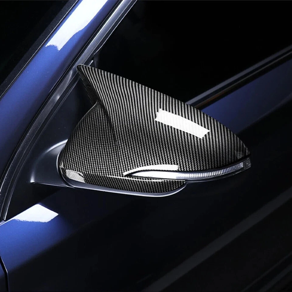 1 Pair Side Door Rearview Mirror Cover Trim Cap For Hyundai Elantra GT 2018-2020 - Image 4 of 4