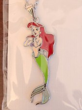 Disney Princess Ariel Charm Pendant on Silver Colored Chain -Ariel as a Mermaid