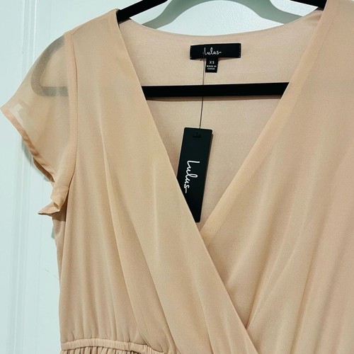 Lulus Women's Lost in the Moment Maxi Dress Blush Pink Wedding Bridesmaid Sz. XS - 第 7/13 張圖片