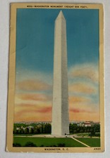 Vintage Postcard c1957 ~ Washington Monument ~ Washington DC ~ Posted