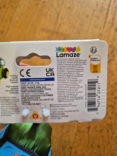 Lamaze John Deere Tractor Baby's First John Deere Tractor clip on baby pram toy - Picture 20 of 20