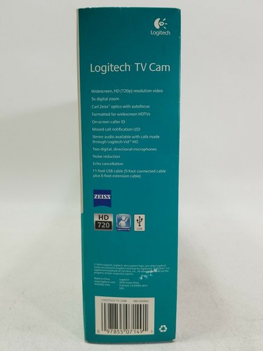 Logitech TV Cam Web Cam HD 720 videochiamata widescreen Skype Zoom SCATOLA APERTA - Foto 6 di 12