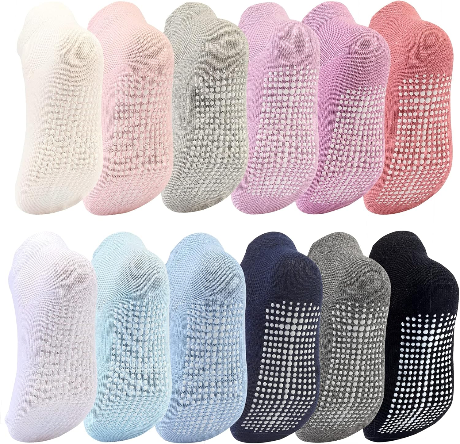 Toddler Non-Slip Ankle Socks Baby Anti-Skid Grips Socks for Infant Kids