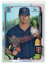 Alex Robinson 2015 Bowman Chrome Draft Refractor Rookie #198 Twins Parallel Card