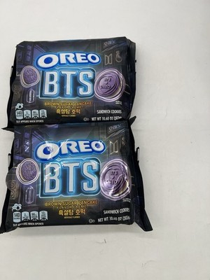 2X BTS OREO Limited Edition Purple Cookies w/ Brown Sugar Pancake Flavor SEALED!