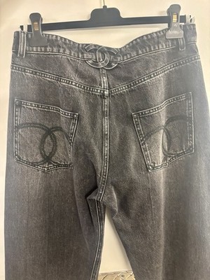 Chanel Washed Jeans Grey/Black SS26 Size 38 | eBay