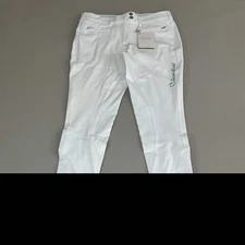 SAMSHIELD Adele Premium Equestrian Pants Women's Sz US 26, UK 8, FR 36 White