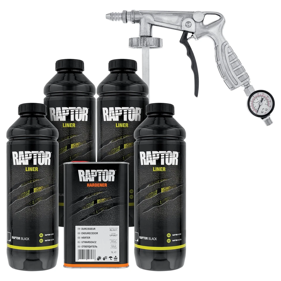 U-POL Raptor Black Urethane Spray-On Truck Bed Liner Spray Gun, 4 Liters - Image 2 of 4