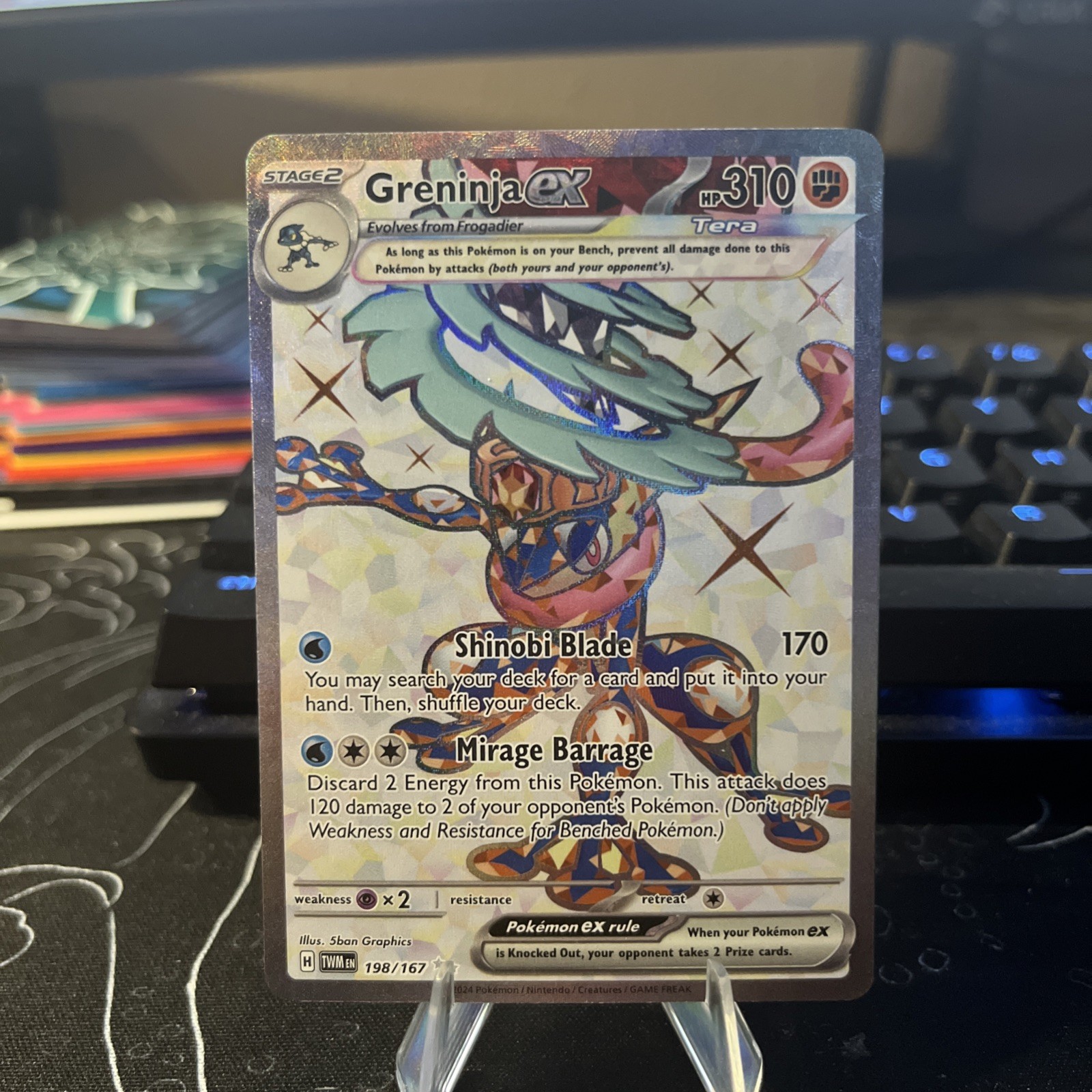 Greninja EX 2024 Ultra Rare Twilight Masquerade UR 198/167 Near Mint