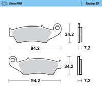 Moto-Master Front Pro Racing GP Sinter BremsbeläGe FüR Honda XR 440 R 2000