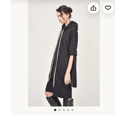 Túnica con Capucha Aakasha Unisex L Negra Convertible Manga Desmontable Cremallera Sudadera con Capucha