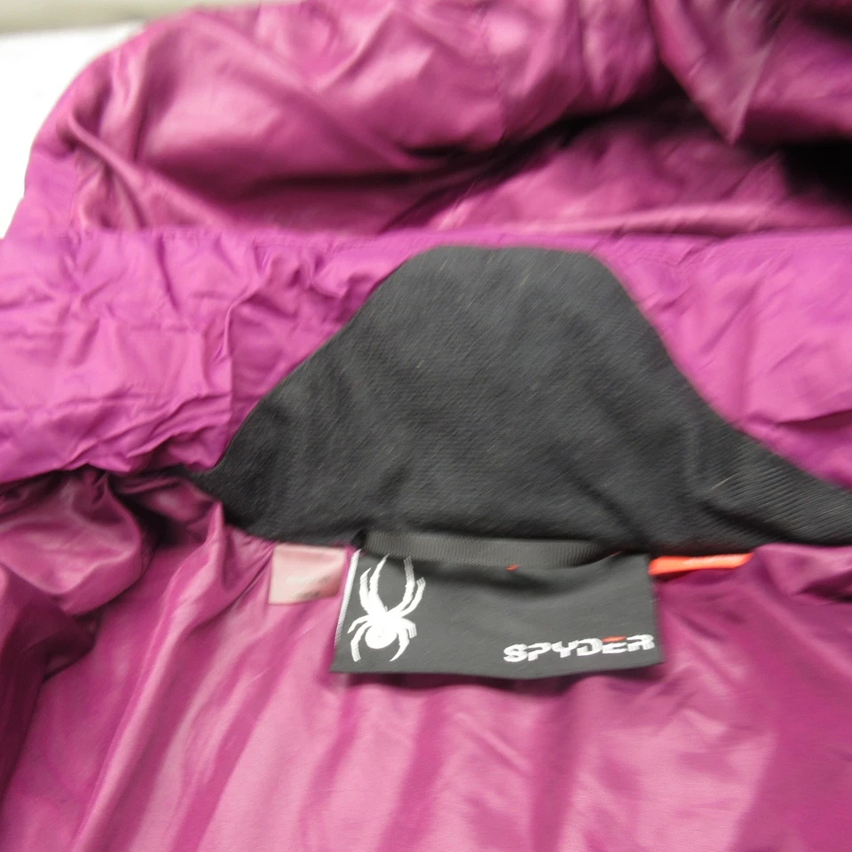 Chaqueta Spyder Niños Grande Púrpura Agujeros para Pulgares Con Capucha Acolchada Puffer Foto 4 de 4