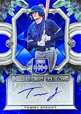 2023 Panini Elite Extra Edition - Hidden Gems Tommy Specht #HG-TSP Blue (AU, RC)