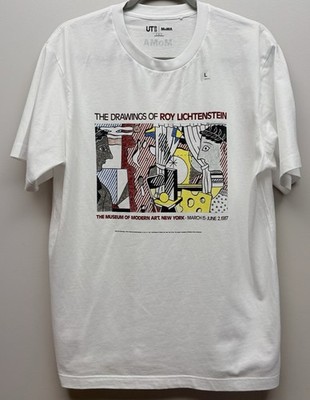 NEW Uniqlo x MoMA The Drawings of Roy Lichtenstein Graphic White T-Shirt L