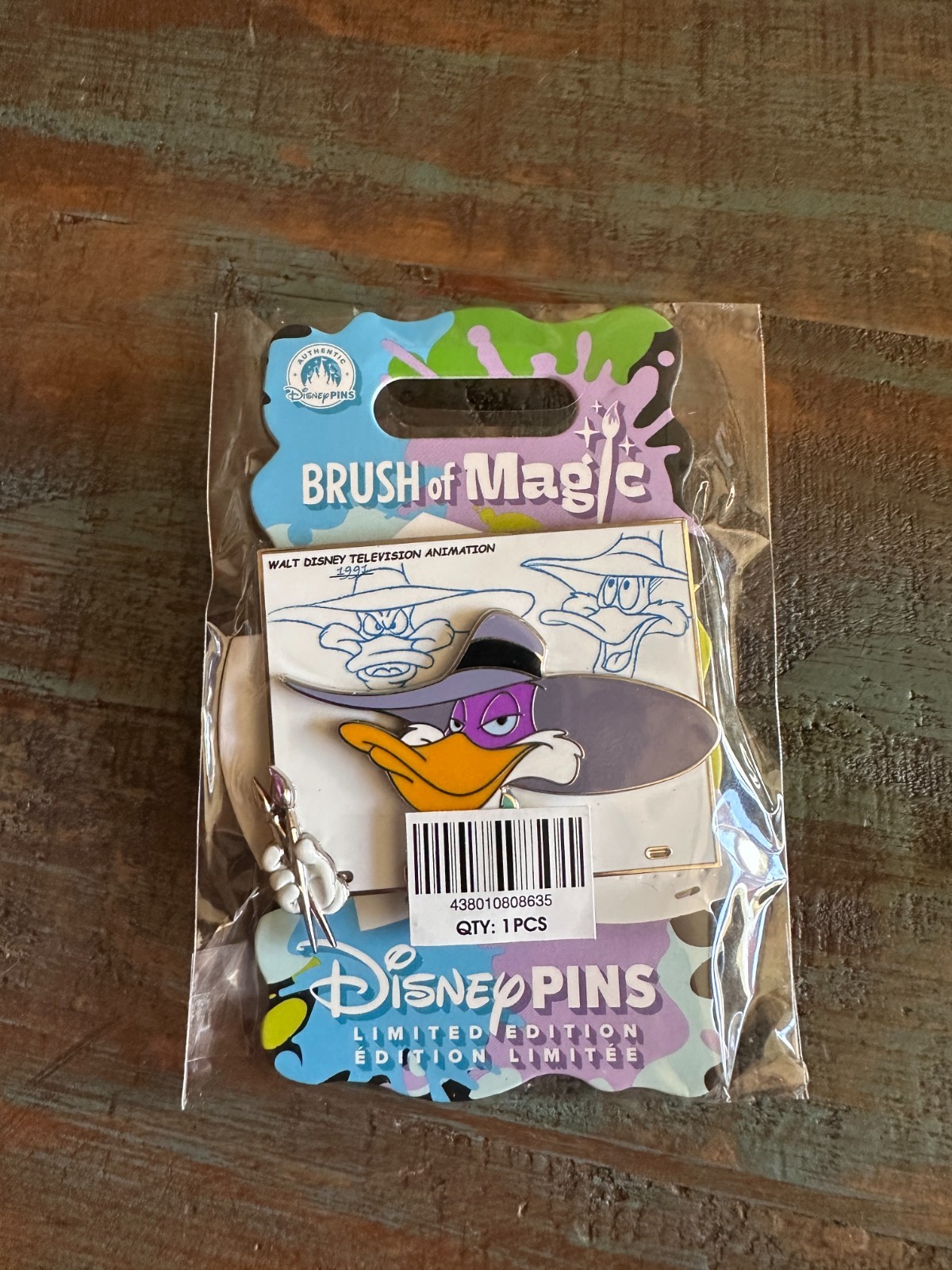 Disney Brush of Magic Darkwing Duck Pin Limited Edition NWT Sealed