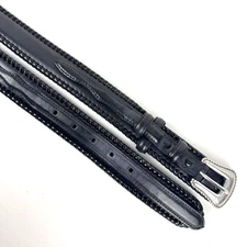 Larry Mahan Men's Size 36 Ranger Style Western Braided Black Leather Belt