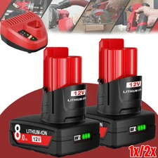 Charger For Milwaukee For M12 8.0Ah Lithium Battery 12V 48-11-240 48-11-2460 NEW