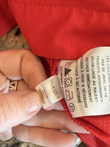 FootJoy FJ Golf Pullover Jacket Large Red Navy Half Zip Windbreaker - Picture 7 of 9